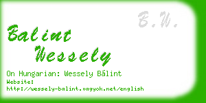 balint wessely business card