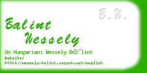 balint wessely business card